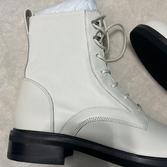NIB: RAG & BONE Women’s Slayton Leather Lace Up Boot, Antique White Sz 7 (37 EU) - Picture 12 of 15